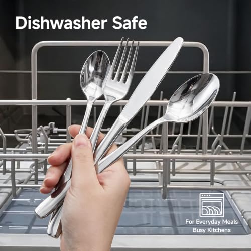 Silverware Set for 8, 40 Piece Stainless Steel Flatware Utensil Cutlery Set - image 8