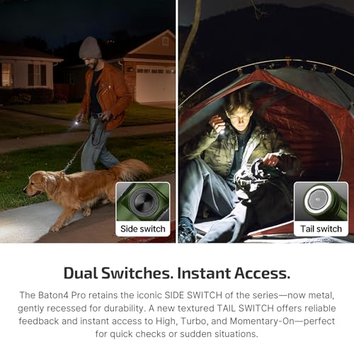 Image of OLIGHT Baton4 Pro EDC Flashlight Rechargeable, Small Pocket Light OD Green