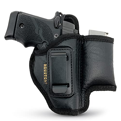 ECO Leather Concealment Holster Inside The Waist with Metal Clip FIT Glock 43 & 42, SIG P365, KAHR PM 45, MAKAROV, KELTEC PF9   P11 (Right) (CHPMG-58A-RH)