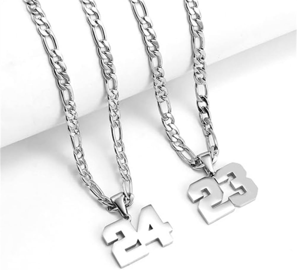 PAMTIER Men's Stainless Steel Sports Numbers 0-99 Talisman Basketball Football Baseball Inspiration Necklace - Image 4