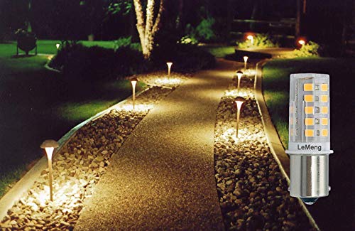 Lemeng Ba15S Led Bulb S8 Sc 3W 2700K Warm White Dc Bayonet Single Contact Base 1156 1141 93 For 12V 24V Landscape Truck Car Rv Camper Marine Boat Trailer Light-6 Pack #TOP6