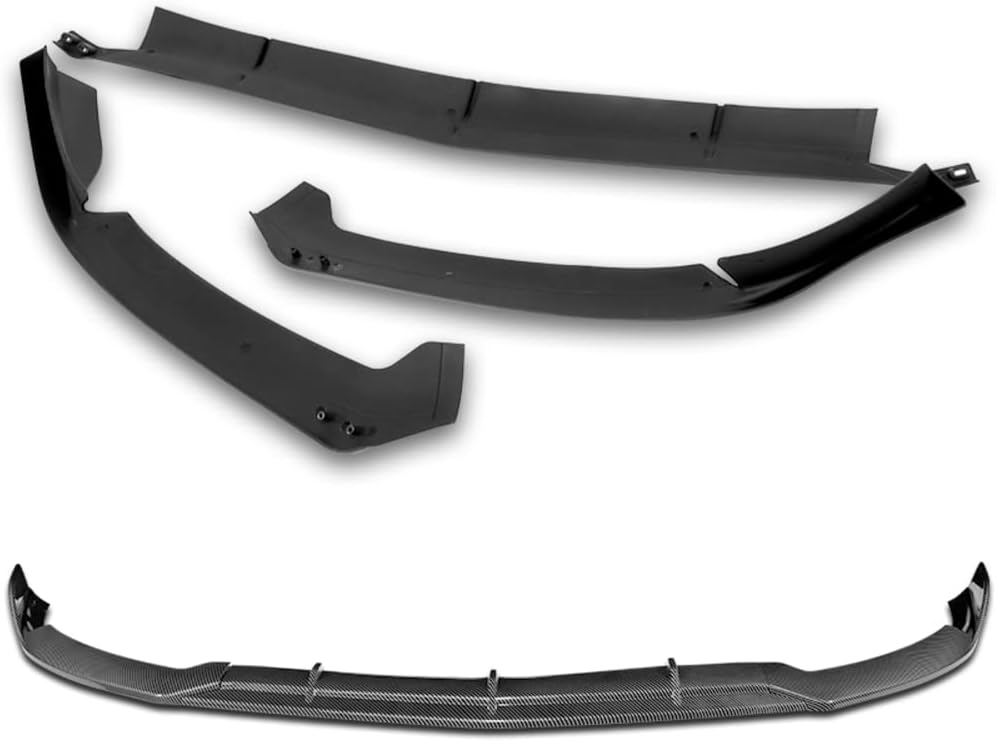 Q1-TECH, Front Bumper Lip fit for Compatible with 2015-2021 Mercedes-Benz (W205) C63 AMG Only, Front Bumper Lip Spoiler Air Chin Body Kit Splitter ABS, AP-Style (Painted Carbon)