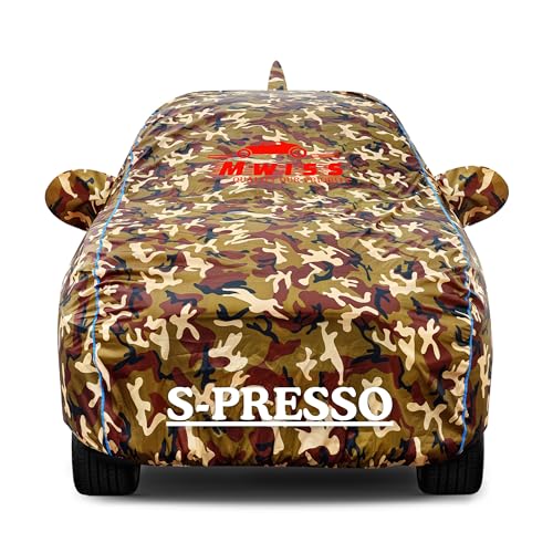 Image of Waterproof Car Cover for Ford Ecosport | Dustproof, UV & Scratch Resistant Soft Cotton Lining | Triple Stitched, Mirror Pockets & Elastic Hem | Jungle