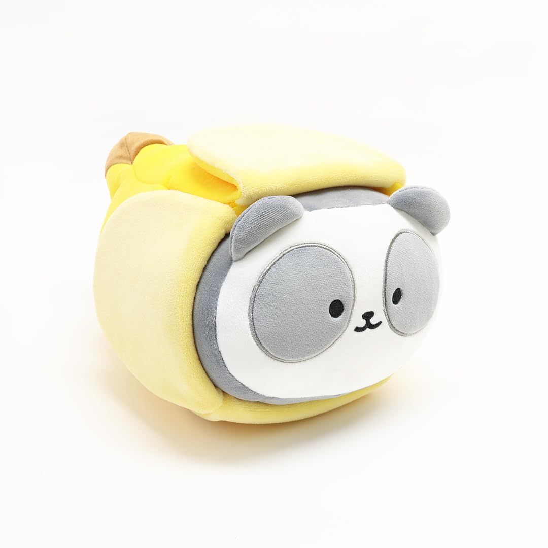 AnirollzPandaroll Plush in Banana Outfitz (12") – Kawaii Medium Stuffed Animal with Removable Costume – Cute Squishy Plush Toy Gift for Girls & Collectors