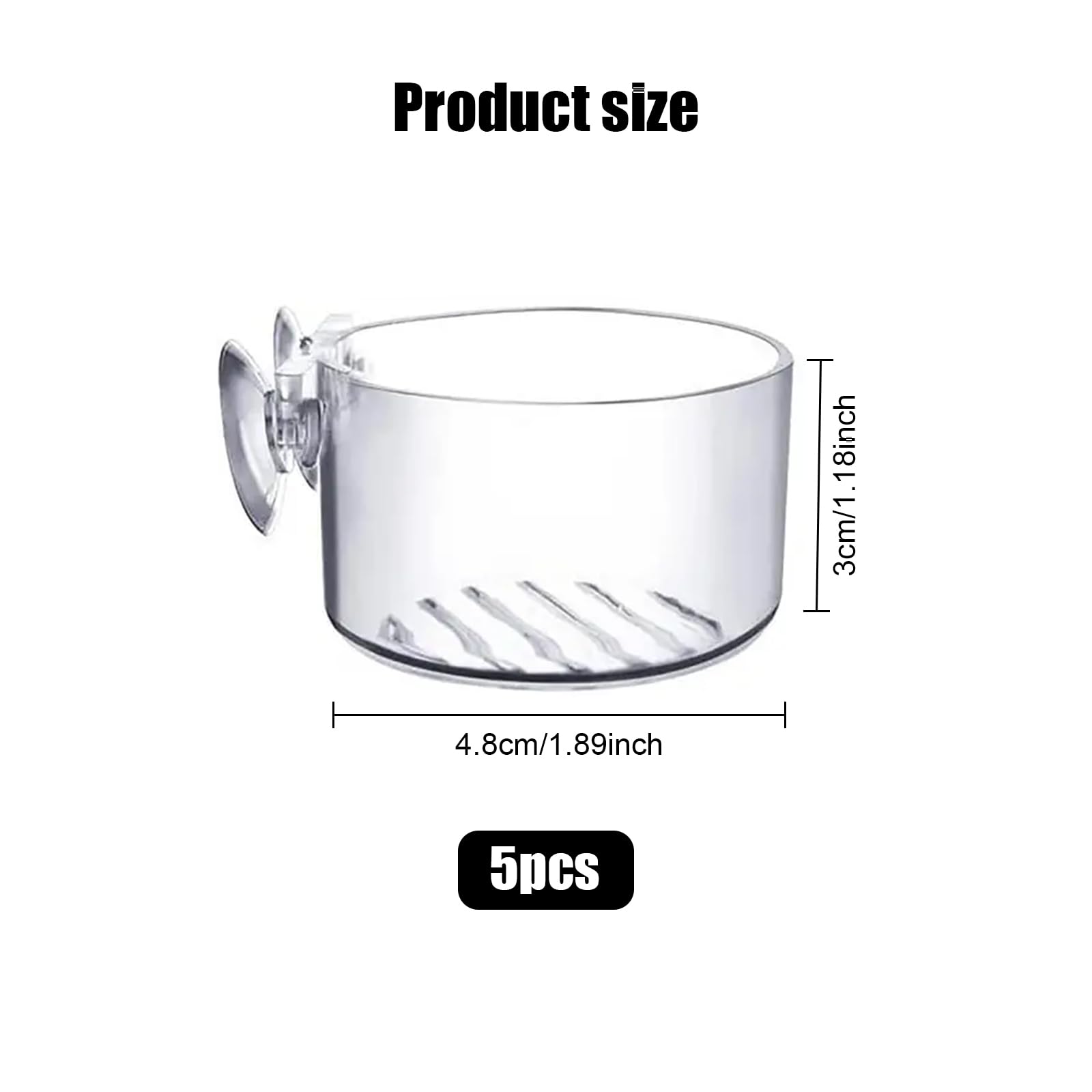 5 PCS Aquarium Plant Holder Suction Cups, Aquatic Plant Cup Pot Acrylic - Image 2