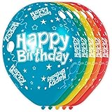 allover print Folat - Luftballons Happy Birthday 5 Stück heliumgeeignet Allover prin
