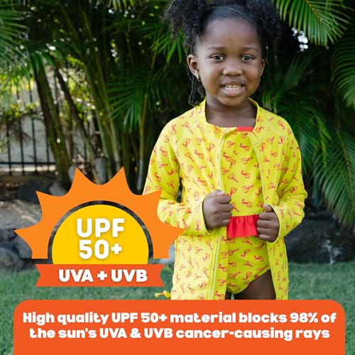 Image of SwimZip UPF 50+ Long Sleeve Rash Guard for Boys' and Girls' - Baby, Toddler, Kids