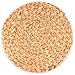 Decorasian Zestaw podkładek stołowych z trawy morskiej – hiacynta wodnego, zmywalnych, 35 cm, okrągłych, naturalnych, 6 sztuk w zestawie