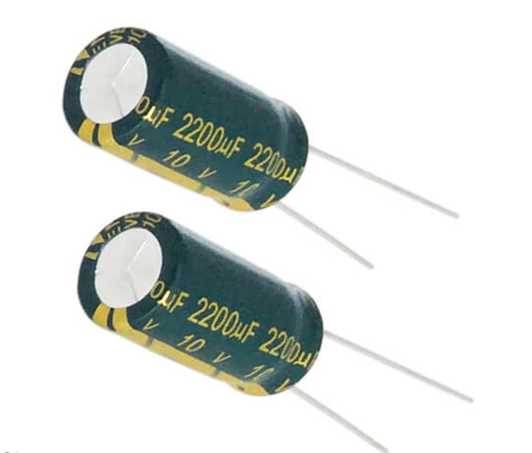 Produktbild von 5 Stück Elko 2200 µF / 10V – Radialer Elektrolytkondensator, 105°C, ±20%, RoHS, Für Reparaturen