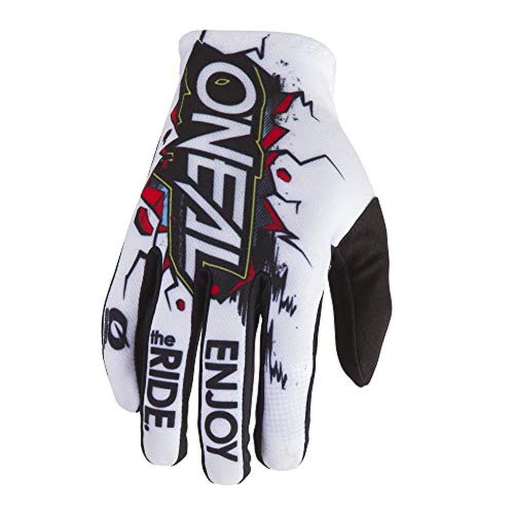 O'Neal | Cycling and Motocross Gloves | MX MTB DH FR Downhill Freeride | Durable and Flexible Materials, Vented Palm | Matrix Villain Glove | Unisex | Black White | Size XL