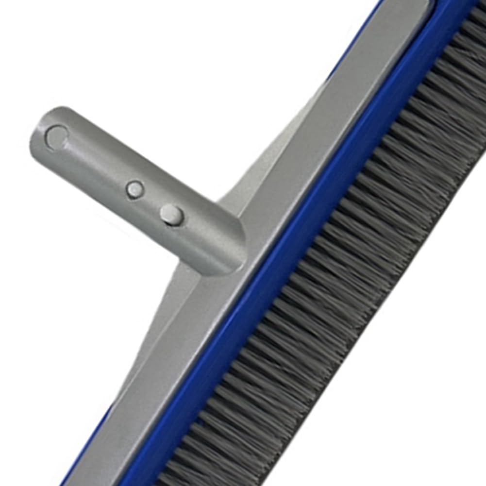 Schwimmbadbürstenkopf, Poolbürste mit Aluminiumgriff und Halbkugelförmiger Aluminiumrückseite, Schwimmbadbürste