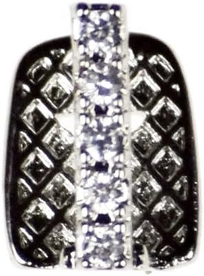 CZ Gap Grillz tono plata con circonia cúbica miniatura 1