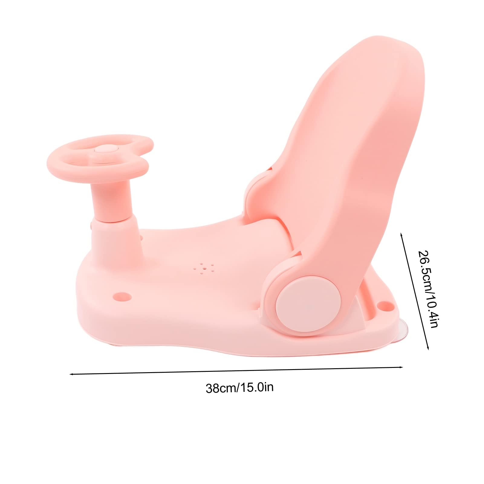 Asiento de Baño para bebé, Silla de Ducha Ajustable para Bañera de bebé para Niños Pequeños con Asiento Estable (Rosa)