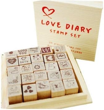 Amazon とっても かわいい スタンプ 25本 カラフルスタンプ台 セット ダイアリー 手帳などに 7711 スタンプ 文房具 オフィス用品