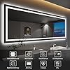 Amorho LED Bathroom Mirror, 88 X38 with Front Light and Backlit, Stepless Dimmable Wall Mirrors with Anti-Fog, Shatter-Proof, Memory, 3 Colors, Double LED Vanity Mirror