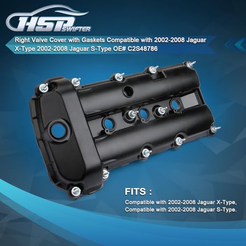 Image of Right Valve Cover with Gaskets Compatible with 2002-2008 Jaguar X-Type 2002-2008 Jaguar S-Type OE C2S48786