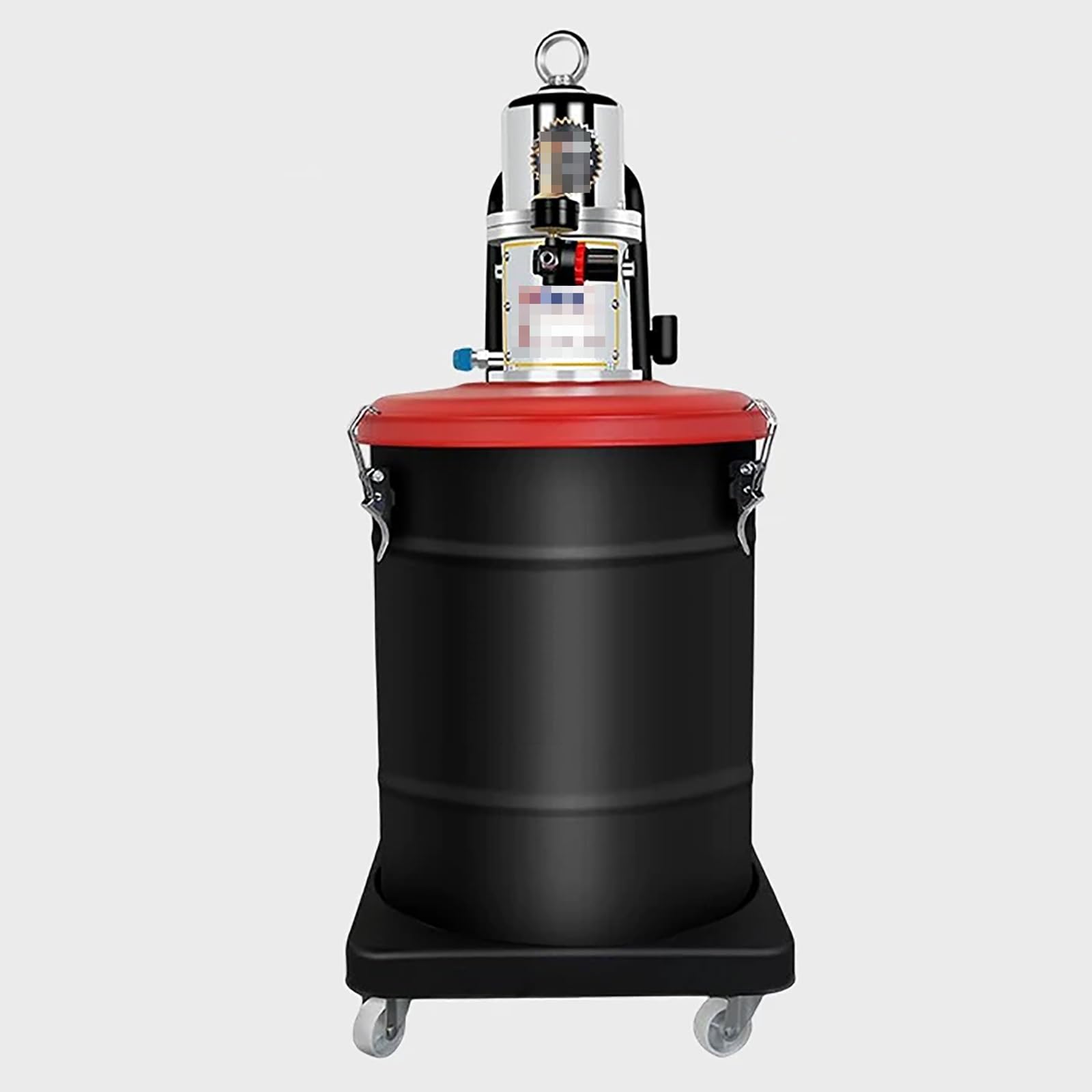 Bomba de Grasa de 45 L/11,8 GAL, Lubricación Neumática | Manguera de Aceite de 6 M, Boquilla Giratoria de Acero, Caudal de 0,9 L/min, Relación de 60:1