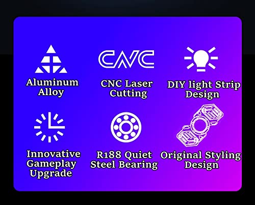 Yijo Red Updated Metal Fidget Spinner Cool Toy, Durable And Smooth Rotation, Relief Anxiety And Stress For Kids And Adults, Glow In The Dark #TOP7