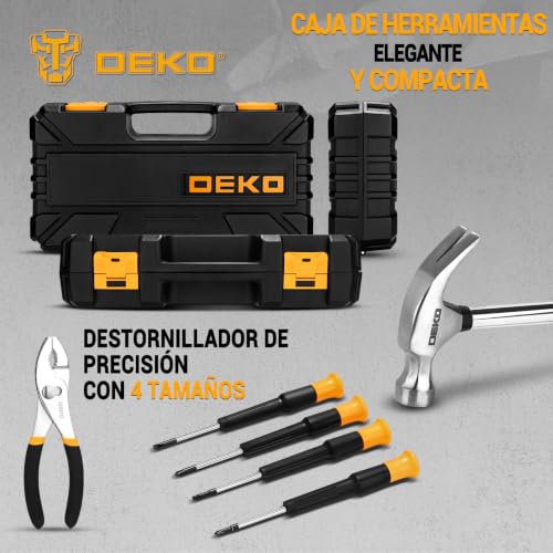 Miniatura 5 de Deko Tz62 Juego De Herramientas De Piezas Juego De Herramientas Manuales Generales Para El Hogar Con Estuche De Almacenamiento De Caja De Herramientas De Plástico