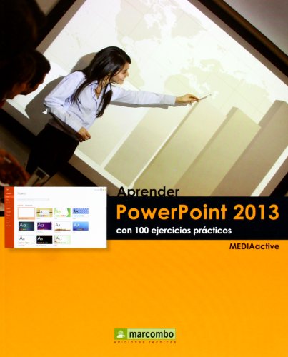 Portada de Aprender PowerPoint 2013 con 100 ejercicios prácticos