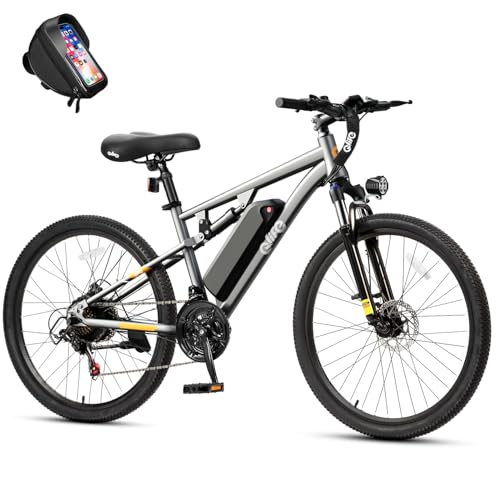 Image of Qlife Electric Bike for Adults /Teens Racer, 20+MPH 21-Speed Peak 1200W Brushless Motor Adult Electric Bicycles, 48V 10.4Ah Removable Battery Mountain Ebike, Up to 55 Miles, 27.5X2.1 Tire E Bike