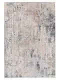 RugVista, Ritz, Teppich, Hochflor Teppich, 120 x 180 cm, Rechteckiger, Modern, Oeko-Tex Standard 100, Polyester, Flur, Schlafzimmer, Küche, Wohnzimmer, Hellgrau/Beige, Mehrfarbig