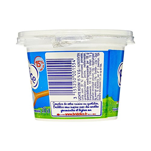 Crème fraîche épaisse légère Bridélice 15% MG pot 20cl – vue 2