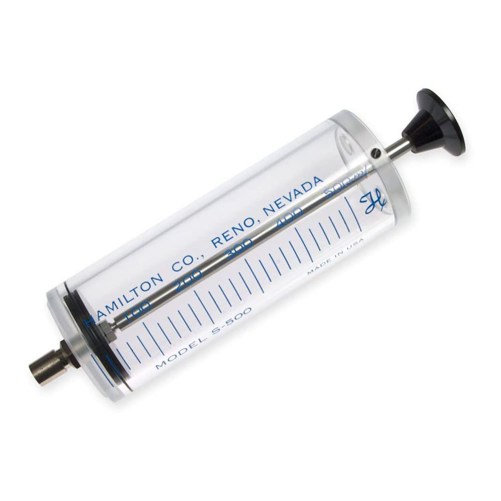 Hamilton 86301 S0500 Tracheal Syringe, 0.5 L