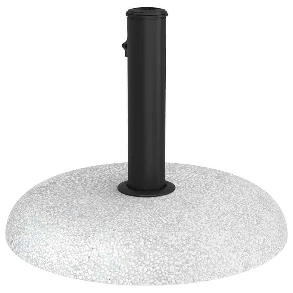 Supporto per ombrellone, 21 kg, bianco, cemento, rotondo, arrotolabile, per giardino e terrazza, stabile base per ombrellone da 45 x 45 x 40 cm, per ombrellone da mercato e ombrellone da