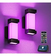 XMCOSY+ Outdoor Wall Lights, 2100LM Smart LED Porch Lights Outdoor, RGBCW Exterior Lighting Sconc...