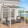 8 x 8 gazebo wall mounted gazebo lean to metal awnings gazebos gazebo pergola with sloped roof outdoor patio gazebo awning for backyard deck white  urban country home decor