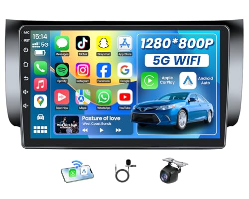 Car Radio for Nissan Sentra 2013-2017: 8 Core 2+32G Stereo 10 Inch Wireless CarPlay Android Auto 1280 * 800 HD Touchscreen Stereo 5G WiFi Bluetooth GPS FM 1080P Backup Camera Steering Wheel Control