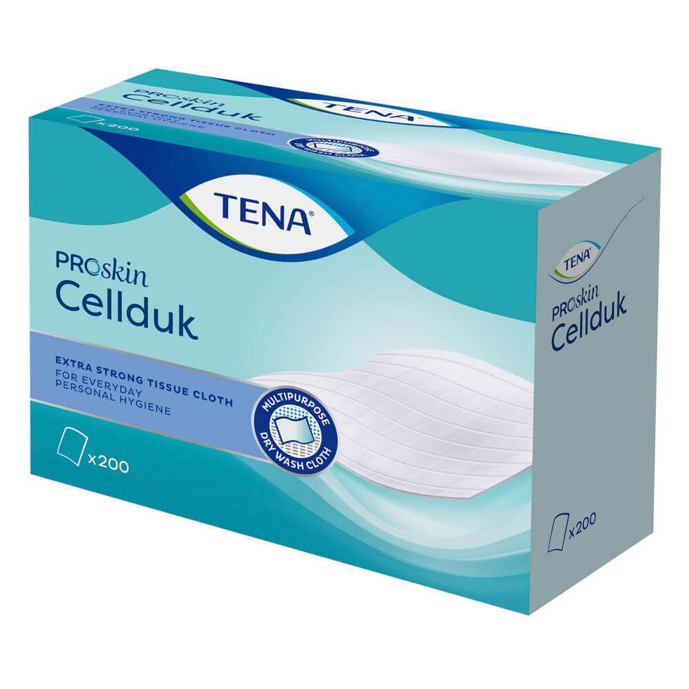 TENA 744000 Cellduk - Toallita de celulosa (25 x 27 cm, 200 unidades)