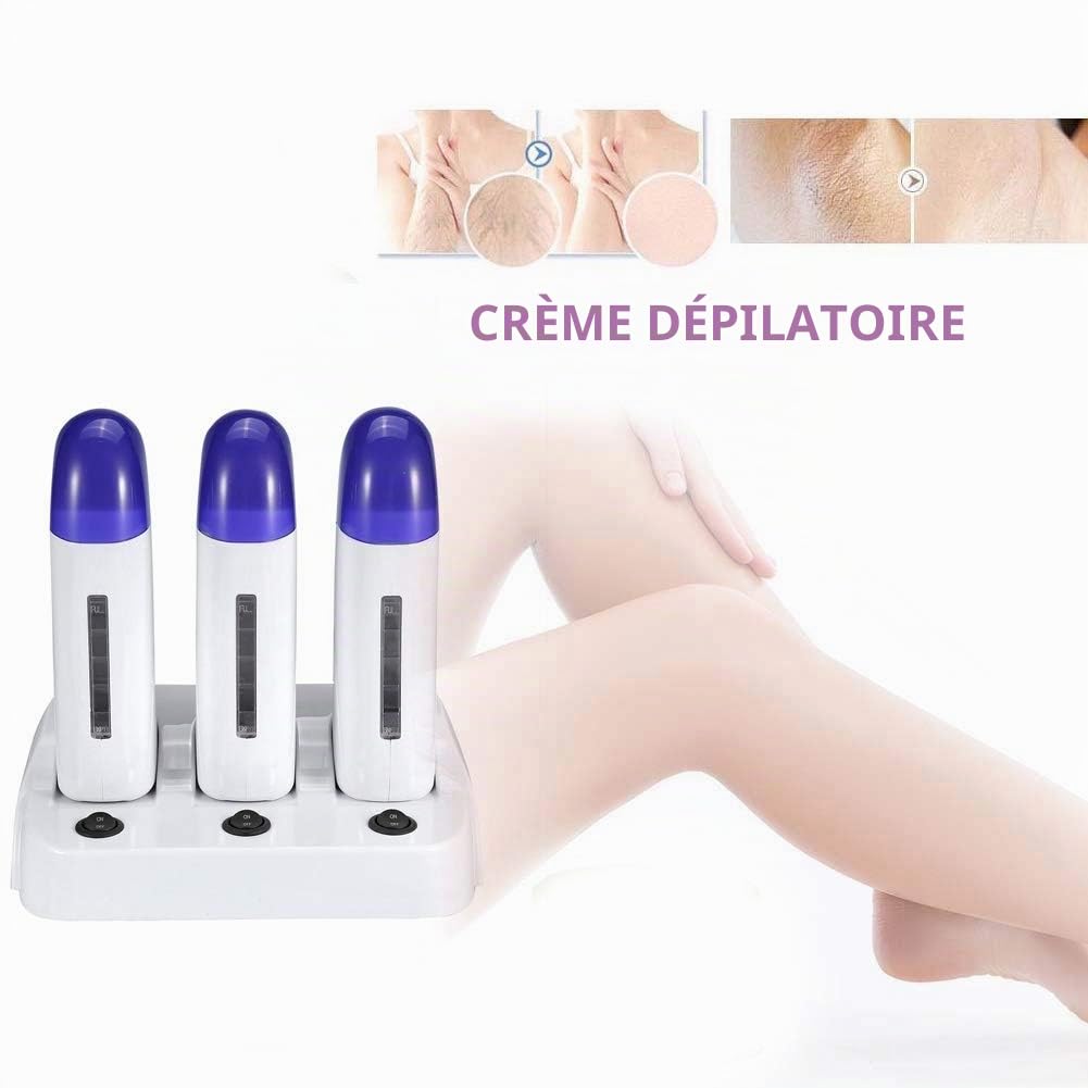 Chauffe-cire professionnel - Chauffe-cire électrique - Chauffe-cire pour cartouches de cire - Double cartouche - Appareil d'épilation