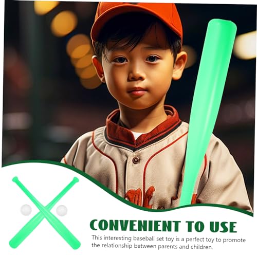 GALPADA 1 Set Baseball Hover Foam Small Batting Play and Rounders Outdoor for Age 2-4 Accessory Baseball Bat Light Green Plastic