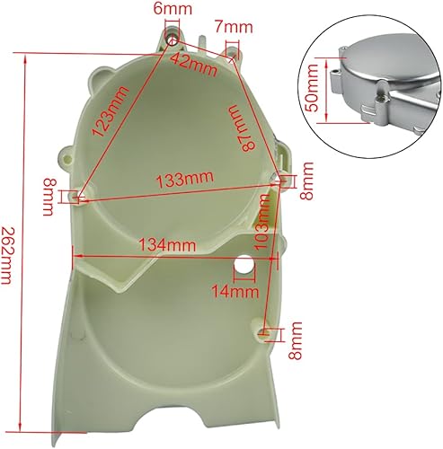 Miniatura 7 de FLYPIG - Cubierta lateral del motor de encendido para Yamaha PW80 PW 80 BW 80 YZinger 80 YZinger 80 YZ80 PEEWEE 1983  2006 Mini Dirt Pit Moto Moto