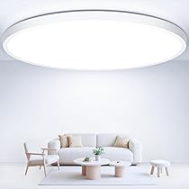 Swoieltr Plafoniere Camera da Letto 6500K, Ø40cm Taglia Extra Large Lampada da Soffitto LED Rotonda 36W 4000LM Plafoniera Cucina Moderna IP44 Impermeabile Luci Soffitto per Bagno, Corridoio, Soggiorno