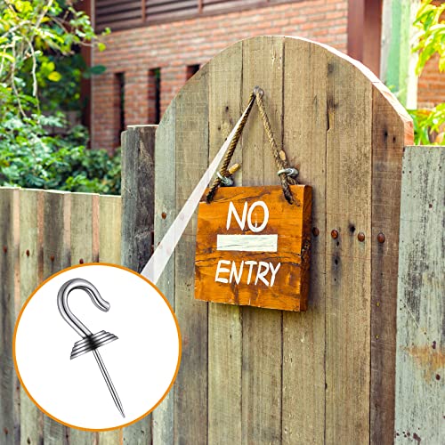 Image of Hotop 30 Pieces Push Pin Wall Hooks Metal Thumb Tack Hangers Iron Alloy Nail Decorative Picture Hooks for 20 Lbs Home Office School Party Supply (Silver)