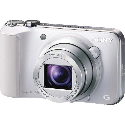 Image of Sony Cyber-shot DSC-HX10V 18.2 MP Exmor R CMOS Digital Camera with 16x Optical Zoom and 3.0-inch LCD (White) (2012 Model)