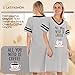 Lati Fashion 3 Pack Nightgowns For Women Soft Cotton Short Sleeve Sleepshirt Casual Sleepwear Nightdress Size S-3X (Set5, X-Large)