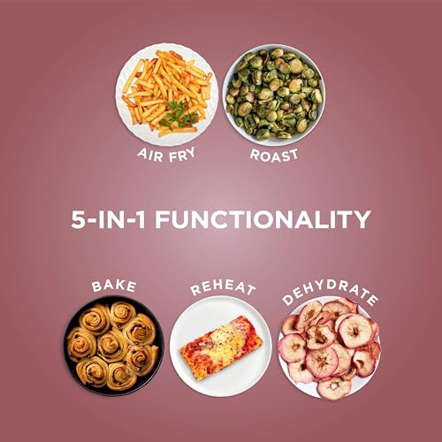 Image of Ninja Air Fryer Pro 5-in-1 | 5 QT Capacity, Air Fry, Bake, Roast, Reheat, and Dehydrate, Air Crisp Technology | Nonstick Basket & Crisper Plate | Light Pink | AF142PK