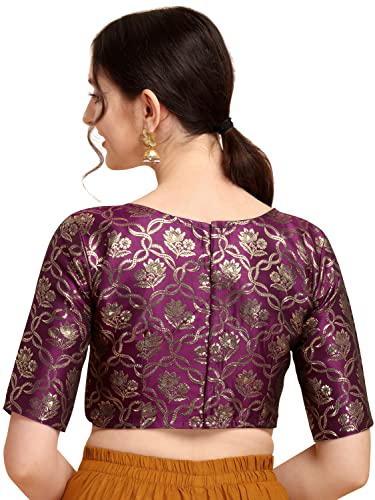 Image of OOMPH! Women's Art Silk Floral Half Sleeve Fitted Blouse