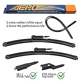 AERO Avenger 26'+22' Premium All-Season Beam Windshield Wiper Blades with Extra Refills OEM Replacement for Ford Explorer 2021-2011 (Set of 2)