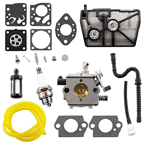 MCHNIC Carburateur avec filtre à air et joint de tuyau à essence pour tronçonneuse Stihl 028 028AV 028SUPER 028AVSEQW 028AVSEQWB Remplace Tillotson HU-40D...