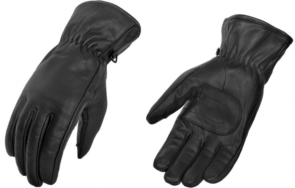 True Element Womens Short Motorcycle Gauntlet Glove with Elasticized Wrist Black X-Large