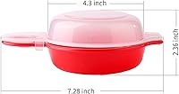 Vista 2 de 2 piezas - Olla para huevos al microondas, Fabricante de huevos al microondas, Olla para Hamburguesa de Huevo y Tortilla en 1 minuto, Herramienta