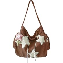 Cute Tote Bag Women Corduroy Tote Bag Aesthetic Messenger Bag Cute Shoulder Bag Y2K Hobo Bag