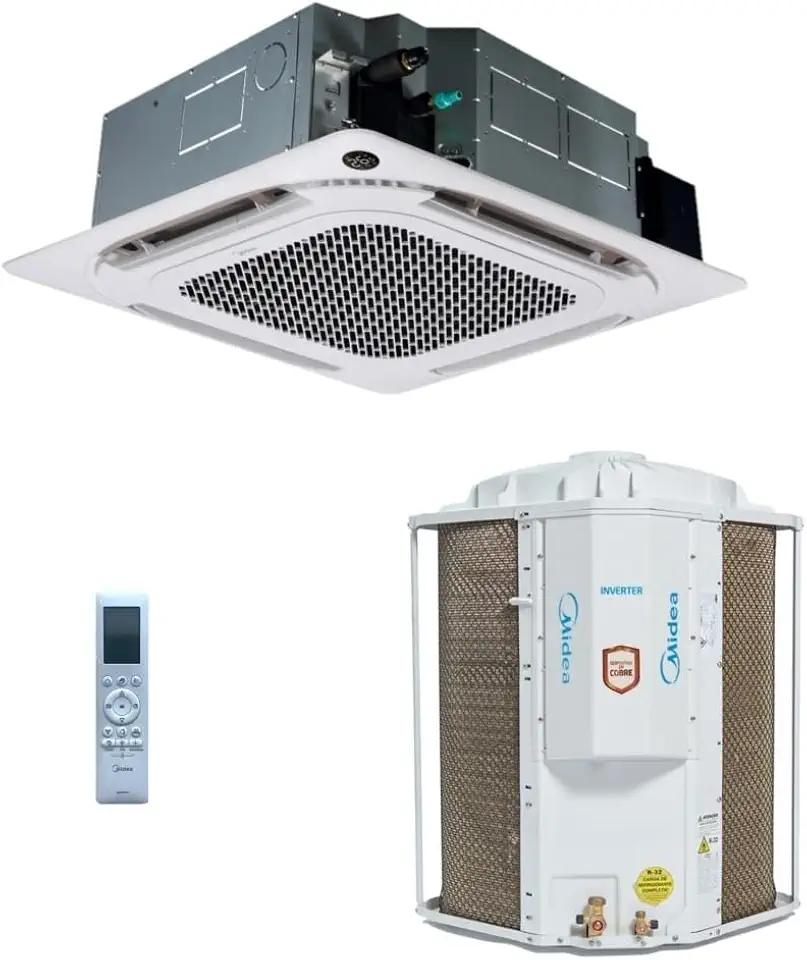 Ar-Condicionado Split Cassete Inverter 4 Vias Midea Connect 36.000 BTUs R-32 Só Frio 220V Monofásico