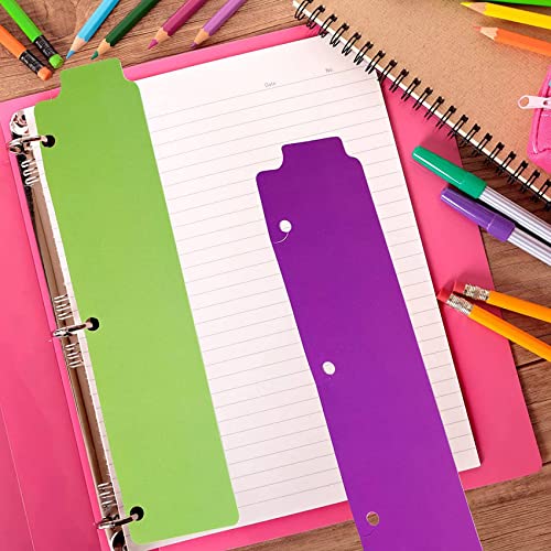 60 Mini Séparateurs de Classeur Encliquetable Plastique Multicolore