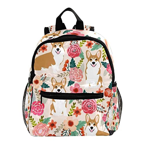 Sac à dos garçons filles avec motif chiens mignons petits animaux fleurs